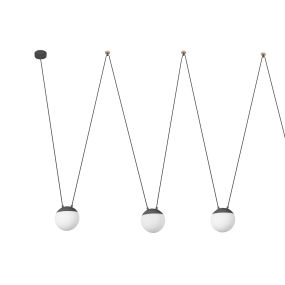 Faro Mine - hanglamp 5L - donkergrijs - kunststof