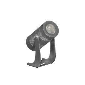 Century Italia Blaze - grondspot - 10,3 x 4 x 9 cm - 7W LED incl. - IP67 - grijs - warm witte lichtkleur