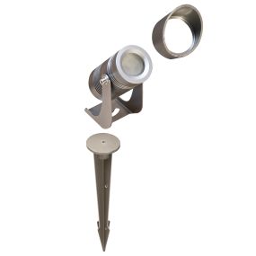 Century Italia Blaze - grondspot - 7,3 x 2,7 x 8,7 cm - 3W LED incl. - IP67 - grijs - witte lichtkleur