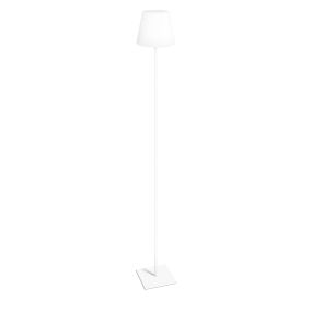Century Italia Altea - buiten vloerlamp met optionele piek - Ø 18 x 142 cm - 2W dimbare LED incl. - IP44 - wit