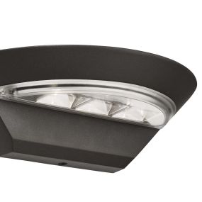 Searchlight Keddington - buiten wandverlichting - 25 x 7 cm - 6W LED incl. - IP44 - donkergrijs