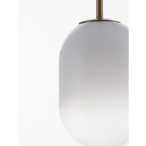 Nova Luce Chrysi - hanglamp - Ø 12 x 120 cm - messing goud en wit