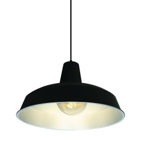 ONE Light Retro - hanglamp - Ø 40 x 184 cm - zwart en grijs