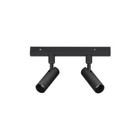 Nova Luce Buxton L - magnetisch railsysteem armatuur - 24,5 x 15,1 x 3,2 cm - 10W LED incl. - witte lichtkleur - zwart