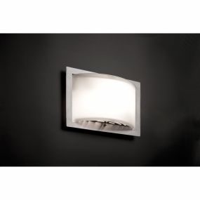 Faro Diula - wandverlichting - 32 x 8,5 x 25 cm - satijn nikkel