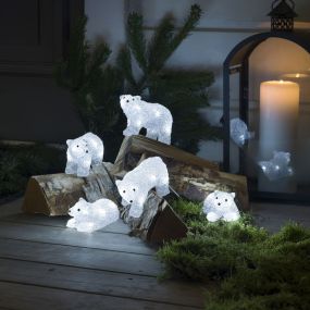 Konstsmide kerstverlichting - ijsberen - 16 x 7 x 9 cm - IP44 - transparant