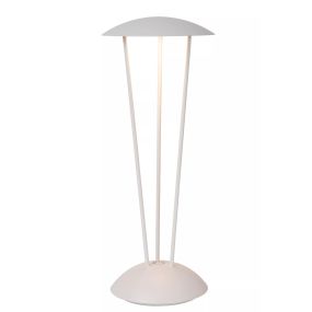 Lucide Renee - oplaadbare tafellamp - Ø 12,3 x 31 cm - 2,2W dim to warm LED incl. - IP54 - wit