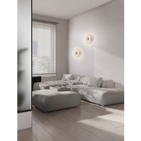 Nova Luce Edem - wandlamp - Ø 25 x 11 cm - 9W LED incl. - beige