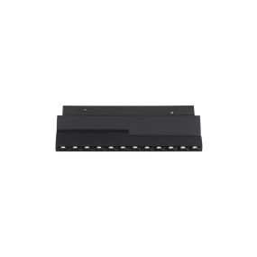 Nova Luce Ultra Slim - rail armatuur - 19,5 x 8,1 cm - 12W LED incl. - kantelbaar - warm witte lichtkleur - zwart
