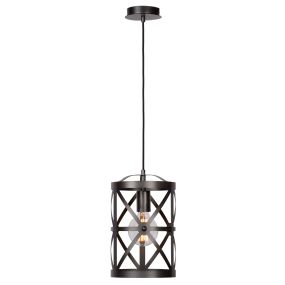 Lucide Castello I - hanglamp - Ø 22 x 125 cm - ijzergrijs