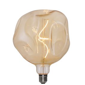 Daylight Italia Bumped LED lamp - Ø 18 x 21,5 cm - E27 - 5W dimbaar - 1800K - amber