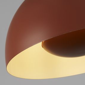 Searchlight Mars - hanglamp - Ø 40 x 150 cm - gebrand oranje en crème