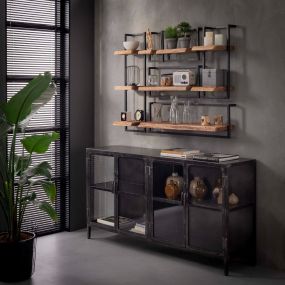 Vico Edge - wandschap - 20 x 25 x 30 cm - acaciahout