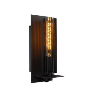 Lucide Lionel - wandlamp - Ø 12 x 29 cm - zwart