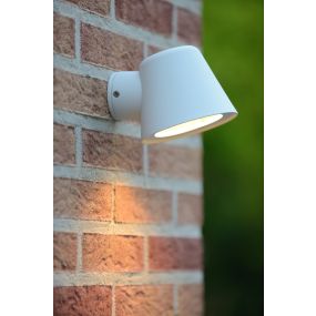 Lucide Dingo - buiten wandverlichting - 11,5 x 14,5 x 9 cm - 5W dimbare LED incl. - wit