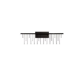 Nova Luce Stellar - wandlamp - 67 x 20 x 10 cm - 11W dimbare LED incl. - zwart chroom