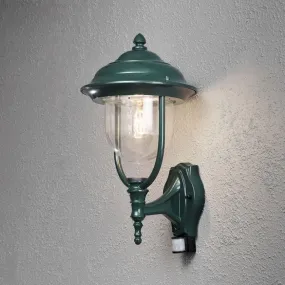 Konstsmide Parma Up - buiten wandlamp met sensor -  24 x 29 x 48 cm - IP44 - groen