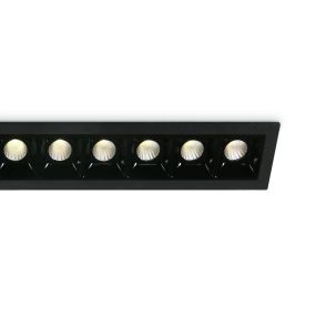 ONE Light Shop Square Boxes - inbouwspot - 281 x 45 mm, 272 x 36 mm inbouwmaat - 10 x 2W dimbare LED incl. - zwart