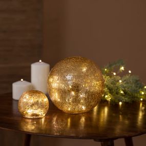 New Garden Lua - tafellamp op batterijen - Ø 20 x 19,5 cm - 0,3W LED incl. - goud