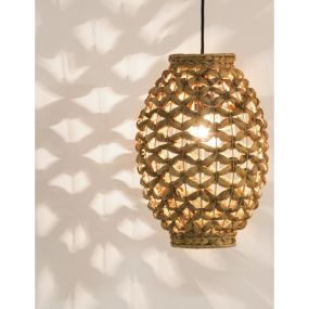 Nova Luce Griffin - hanglamp - Ø 24,5 x 215 cm - lichtbruin
