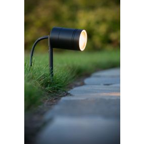 Lucide Arne - grondspot op piek - Ø 6,3 x 36 cm - 5W LED incl. - IP44 - zwart