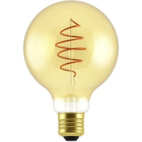 Nordlux LED filament lamp - Ø 9,5 x 14 cm - E27 - 5W dimbaar - 2200K - amber