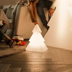 New Garden Pinus 40 - oplaadbare vloerlamp op zonne-energie - 30 x 40 x 19 cm - 5W RGB LED incl. - IP65 - wit