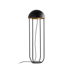 Faro Jellyfish - staanlamp - 90 cm - 6W LED incl. - zwart en goud
