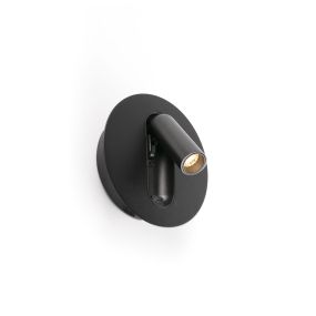 Faro Timit - bedlamp met usb poort - 5,3 x 11,2 x 3 cm - 4,5W LED incl. - mat zwart