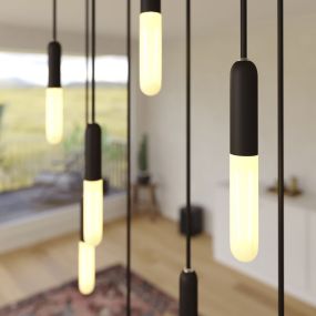 Creative Cables - hanglamp 8L - 67,5 x 130 cm - zwart