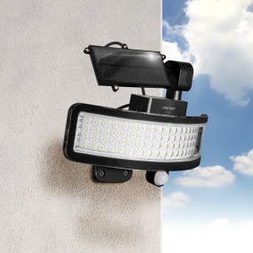 Century Italia Girasole - verstraler op zonne-energie - 28,5 x 15,5 x 18,2 cm - 7W LED incl. - IP65 - zwart