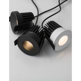 Nova Luce Petit - inbouwspot - Ø 62 mm, Ø 55 mm inbouwmaat - 9W LED incl. - IP42 - zandzwart