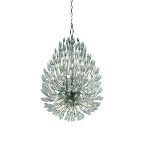 Searchlight Peacock - hanglamp - Ø 51 x 286 cm - chroom