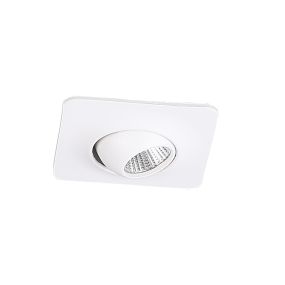 Dobac Yuca Square Tilted - inbouwspot 1L - 55 x 55mm, Ø 45 mm inbouwmaat - 3W LED incl. - wit