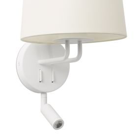 Faro Montreal - wandverlichting met schakelaar - 21,5 x 19 x 39 cm - 3W LED incl. - mat wit
