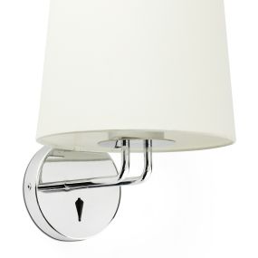 Faro Montreal - wandverlichting - 21,5 x 19 x 32 cm - beige en chroom