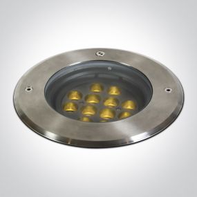 ONE Light Inground Tiltable Range - ronde grondspot voor buiten - Ø 210 mm, Ø 200 mm inbouw - 12 x 1,5W LED incl. - IP67 - zwart
