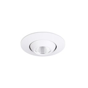 Maxlight Yuca Round Tilted - inbouwspot 1L - Ø 55 mm, Ø 45 mm inbouwmaat - 3W LED incl. - wit