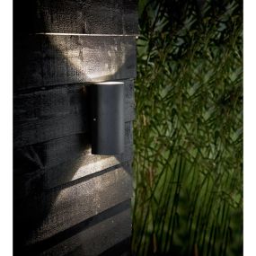 Nordlux Rold Rond - buiten wandverlichting - 9 x 16 x 5,5 cm - 2 x 5W LED incl. - IP54 - zwart