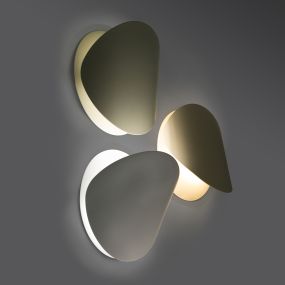 Faro Ovo - wandverlichting - Ø 19 x 6,5 cm - mat wit