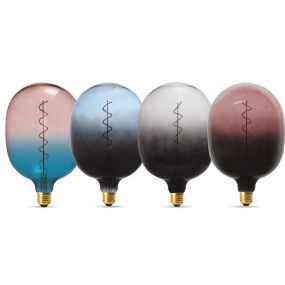 Daylight Italia Coriandoli Egg XL LED lamp - Ø 18 x 27 cm - E27 - 4W dimbaar - blauw/grijs
