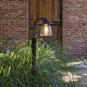 Lutec Cate - tuinpaal - 26 x 17 x 94 cm - IP44 - antiek zwart