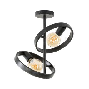 Vico Hover - plafondlamp - 26 x 42 x 37 cm - houtskool