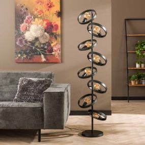 Vico Hover - vloerlamp 8L - 26 x 42 x 162 cm - houtskool