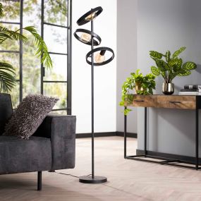 Vico Hover - vloerlamp 3L - 40 x 40 x 155 cm - houtskool