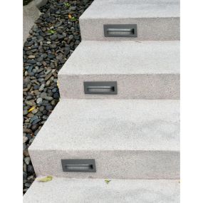Nova Luce Krypton - inbouw wandverlichting - 13,5 x 8 x 5,5 cm - 3W LED incl. - IP54 - donkergrijs