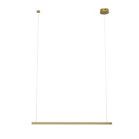 Maxlight Trio - hanglamp - 100 x 3,6 x 150 ccm - 12W dimbare LED incl. - geborsteld goud