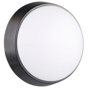 Century Italia Oasi CCT - wand/plafondlamp - Ø 21,5 x 8 cm - 14W LED incl. - IP65 - zwart