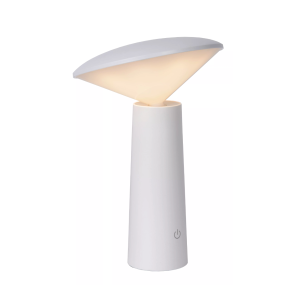 Lucide Jive - oplaadbare buiten tafellamp - Ø 13,9 x 21,3 cm - 4W dimbare LED incl. -  IP44 - wit