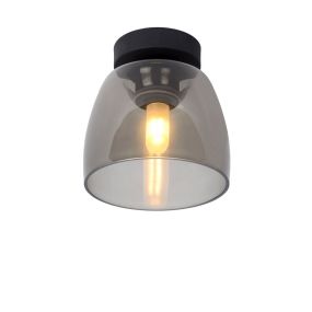 Lucide Tyler - plafondverlichting - Ø 16,1 x 16,8 cm - fumé zwart